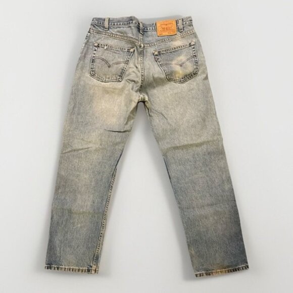 Vintage Worn Levi’s 505 Jeans 36x30 '99 Red Tab Y2K Straight Fit Fade Distressed - Picture 2 of 9